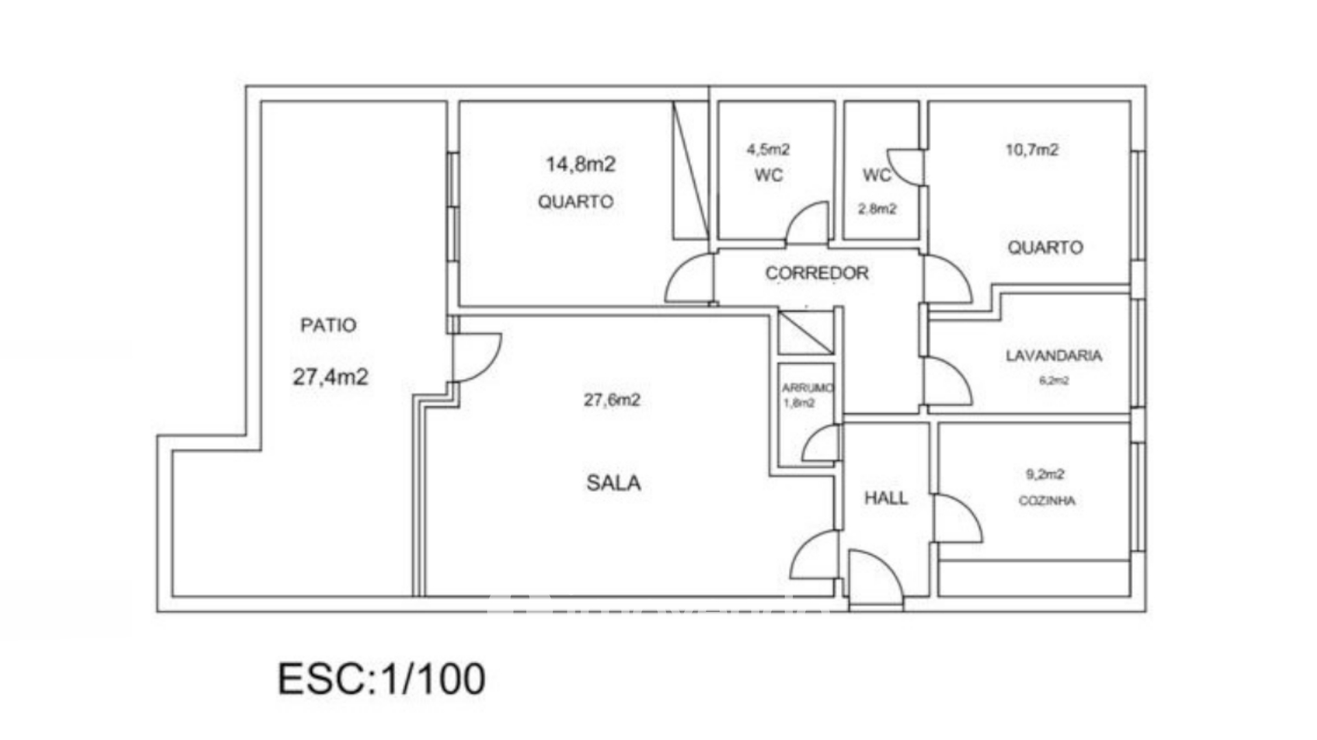 Apartamento T2+1 renovado, com terraço com 27m², em Amarante