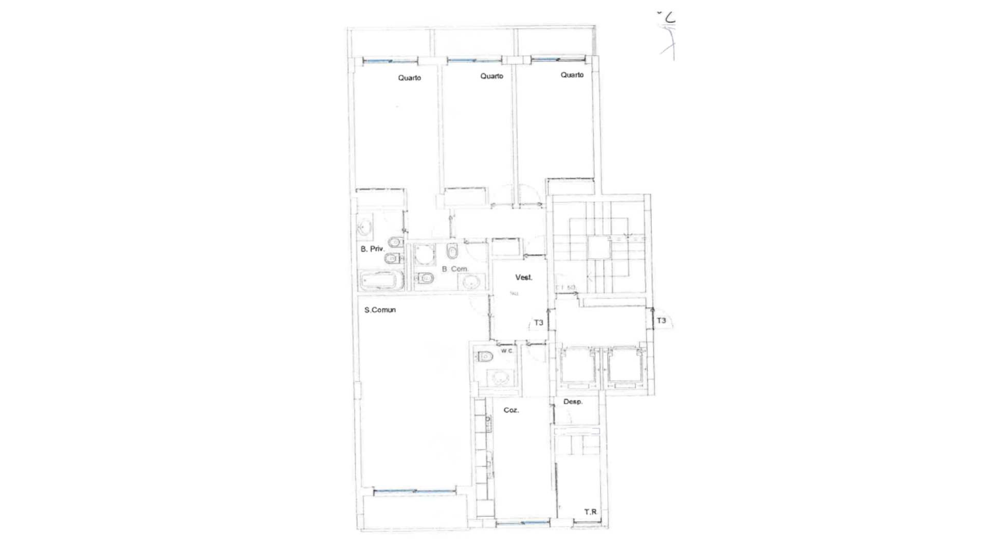 Apartamento T3, com áreas amplas e garagem, em Braga