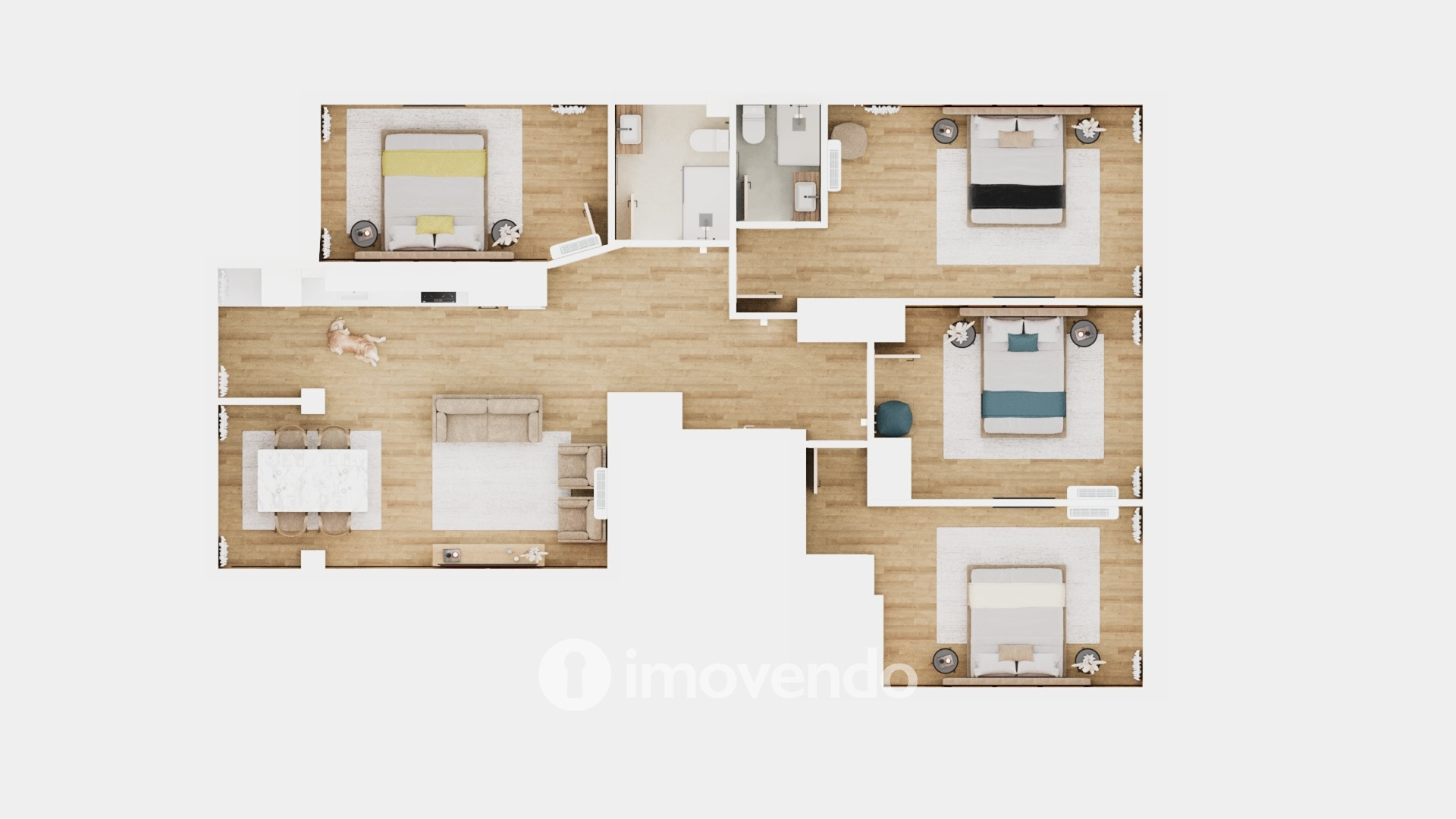 Apartamento T4, totalmente remodelado e cozinha equipada, em Almada