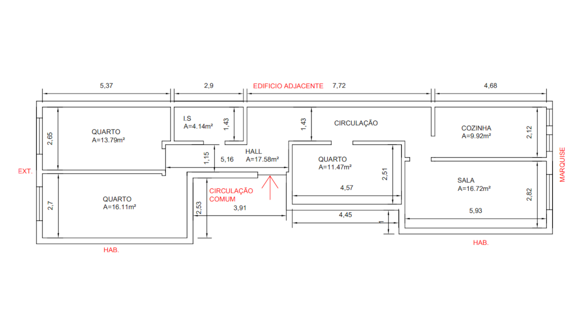 Apartamento T2+1, com áreas amplas e arrecadação, no centro de Braga