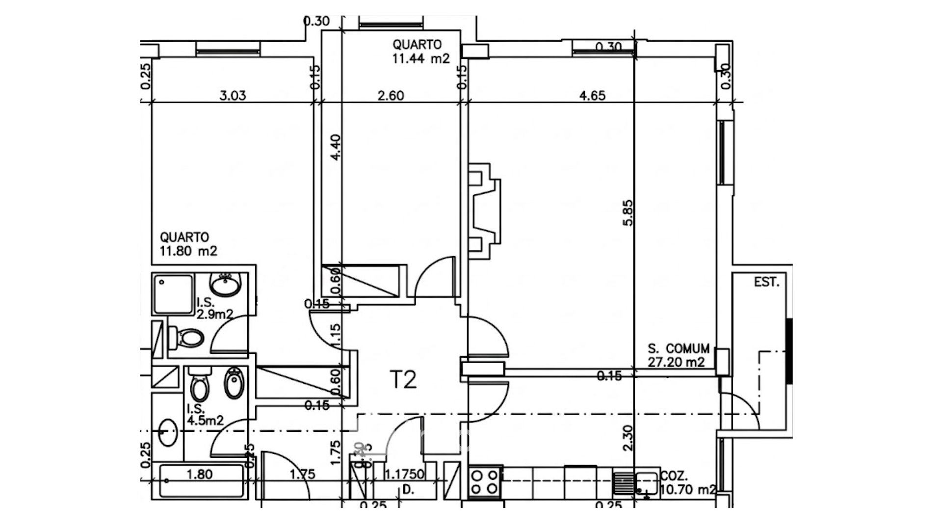 Apartamento T2 moderno, com estacionamento, nas Casas do Lago