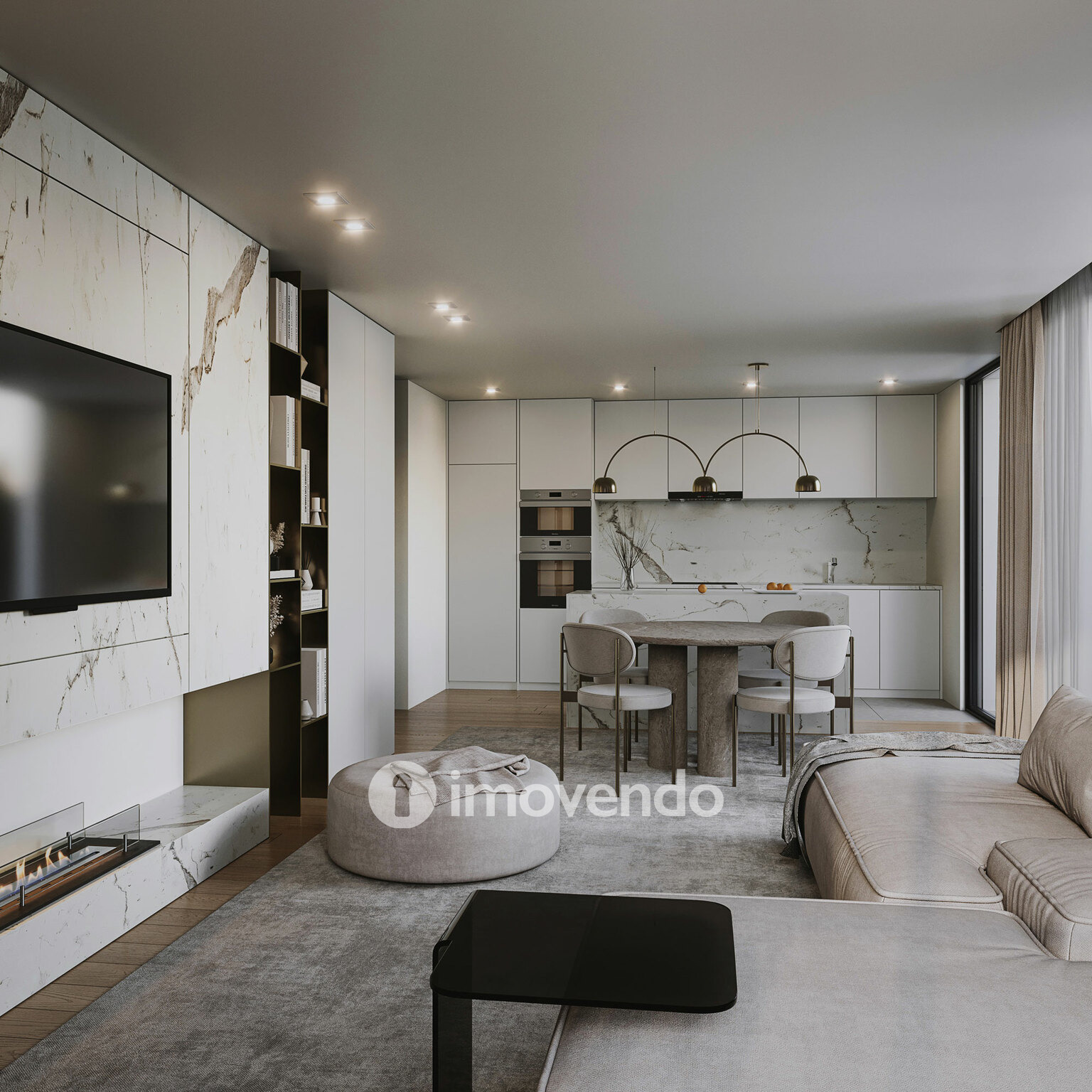 Apartamento T2, com vista Rio, no Empreendimento D'Ouro Mar