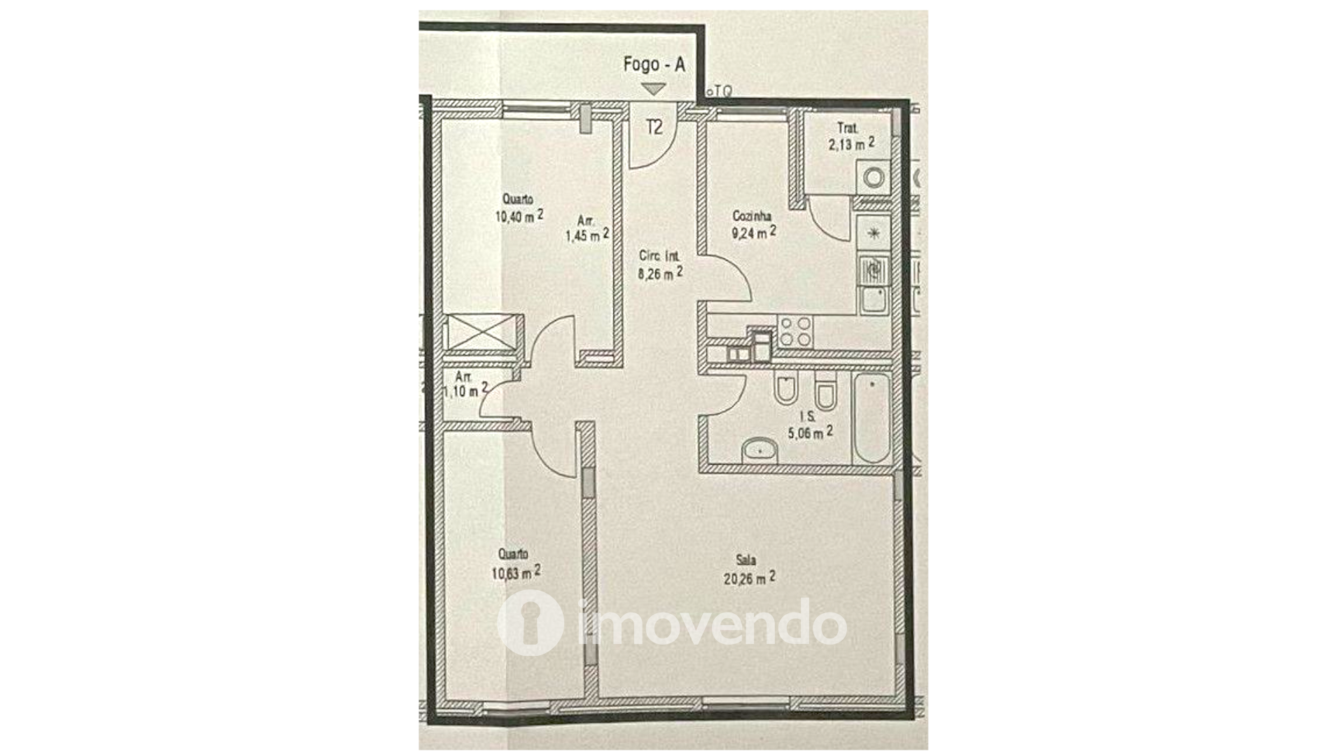 Apartamento T2 com cozinha equipada e estacionamento, na Ameixoeira