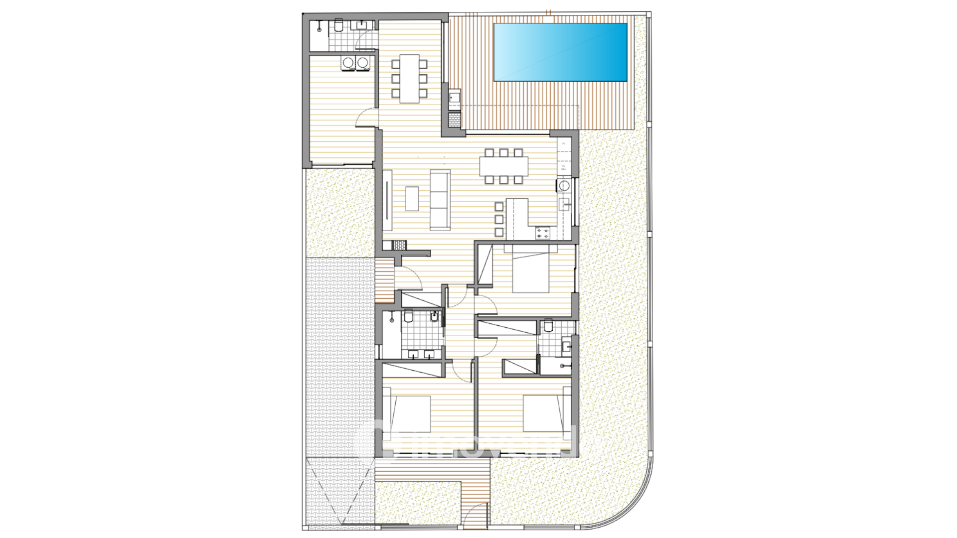 Moradia T3 em final de construção, com piscina, em Fernão Ferro